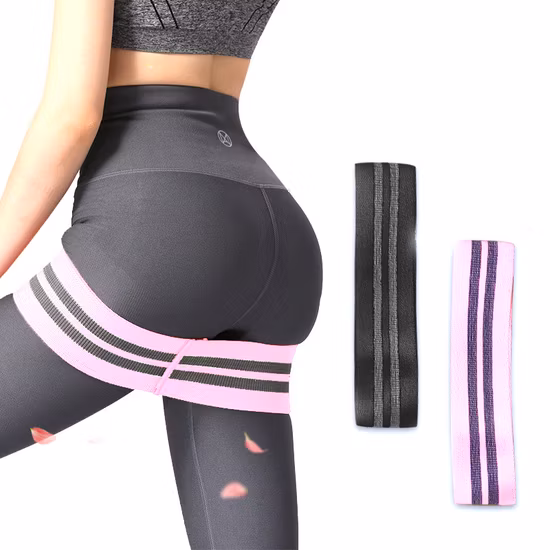 Fascia di resistenza per l'anca, fitness, allenamento elastico, tessuto di cotone, vendita calda su Amazon